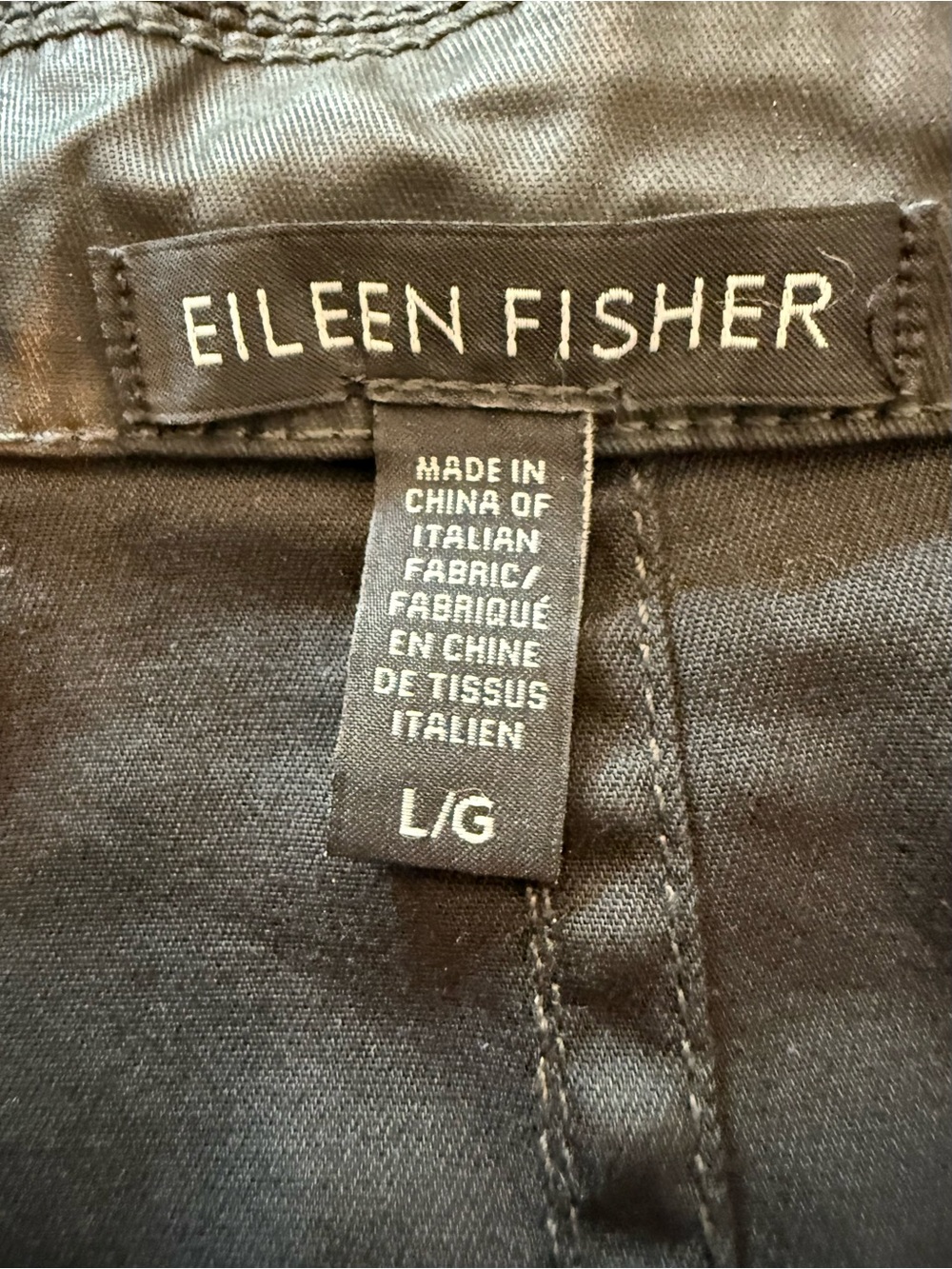 Eileen Fisher Womens Asymmetrical Zip Black Jacket - Picture 5 of 6